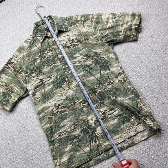 St Johns Bay Island Style Hawaiian Shirt Men Sz S Cotton Sailboat Palm Tree Y2K - Picture 8 of 14